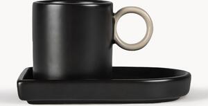 Porcelánové šálky na espresso's podšálky Niki, 2 ks