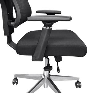 Kancelářská ergonomická židle VIVAX — síť / látka, černá, nosnost 150 kg