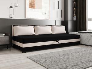 Jednolůžková postel 120x195 ZAJDA BIZ 2 s úložným prostorem - černá / ecru