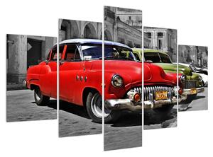 Obraz historických aut (150x105 cm)