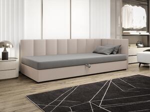 Jednolůžková postel 90x195 MANKA PLUS 1 - světle šedá / ecru