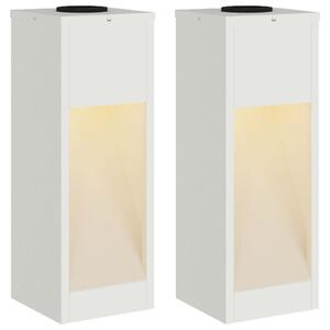 Solární LED osvětlení cesty 2 pcs Teplá bílá 18 x 18 x 50 cm