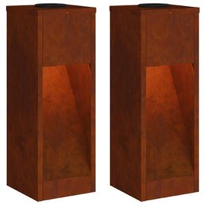 Solární LED osvětlení cesty 2 pcs Teplá bílá 18 x 18 x 50 cm