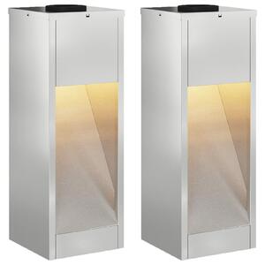 Solární LED osvětlení cesty 2 pcs Teplá bílá 18 x 18 x 50 cm