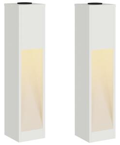 Solární LED osvětlení cesty 2 pcs Teplá bílá 18 x 18 x 80 cm