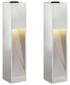 Solární LED osvětlení cesty 2 pcs Teplá bílá 18 x 18 x 80 cm