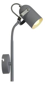 Nástěnná bodová lampa na čtení GRAY - 1xE14, 40W, šedá