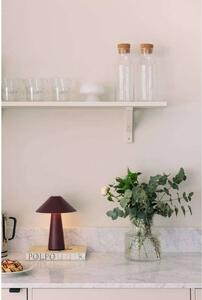 Globen Lighting Akumulátorová stolní lampa Cannes, tmavě červená 26 cm IP44, stmívatelný, Červená, Obývací pokoj / jídelna, Plast, Skandinávský