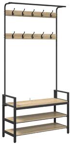 Věšák na kabáty Sonoma dub 95 x 34 x 184 cm Kompozitní dřevo