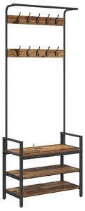 Věšák na kabáty Staré dřevo 75 x 34 x 184 cm Kompozitní dřevo