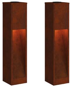 Solární LED osvětlení cesty 2 pcs Teplá bílá 18 x 18 x 80 cm