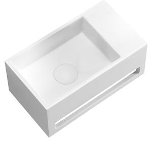 Oltens Fri umyvadlo 35.5x20 cm obdélníkový klasický bílá matný 40007900