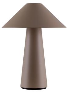 Globen Lighting Akumulátorová stolní lampa Cannes, hnědá, 26 cm, IP44, stmívatelný, Hnědá / rez, Obývací pokoj / jídelna, Plast, Skandinávský