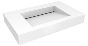 Oltens Stila umyvadlo 100x45 cm obdélníkový klasický bílá matný 40003900