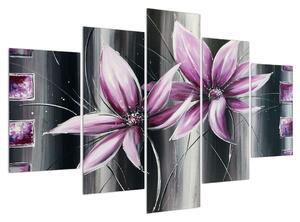 Moderní obraz květů (150x105 cm)