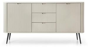 Komoda se zásuvkami, výška 168 cm, s reliéfním vzorem, moderní design, vhodná do obývacího pokoje