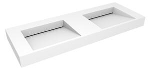 Oltens Stila umyvadlo 140x45 cm obdélníkový klasický-dvojitý bílá matný 40005900