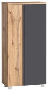 MIDI SKŘÍŇKA, šedá, dub wotan, 65/130/35 cm Held, Online Only