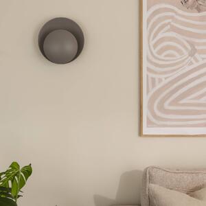 Globen Lighting Nástěnné světlo ORBIT, šedé, kov, Ø 30 cm, Hliník / šedá / zinek, Obývací pokoj / jídelna, kov, Moderní