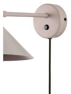 Globen Lighting Nástěnné světlo Cannes, béžové, Ø 20 cm, Krémová / jantar, Obývací pokoj / jídelna, kov, Skandinávský, Nástěnné bodové svítidlo