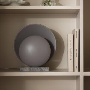 Globen Lighting stolní lampa ORBIT, šedá, mramor, výška 32 cm, Hliník / šedá / zinek, Obývací pokoj / jídelna, Kámen, Design