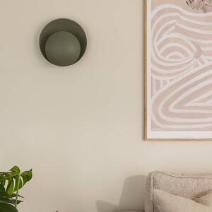 Globen Lighting Nástěnné světlo ORBIT, zelené, kov, Ø 30 cm, Zelená, Obývací pokoj / jídelna, kov, Moderní