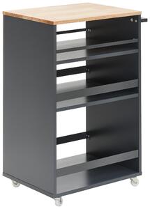 SERVÍROVACÍ VOZÍK, šedá, přírodní barvy, 50/38/78 cm MID.YOU - Barové vozíky, Online Only