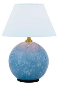 Globen Lighting stolní lampa na baterie IRIS, modrá, výška 23 cm, stmívatelný, Modrá, Obývací pokoj / jídelna, Textil / tkanina / hedvábí, Vintage