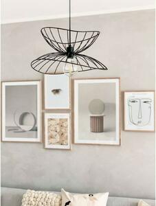 Globen Lighting Závěsné světlo RAY, černé, Ø 45 cm, stmívatelný, Černá, Obývací pokoj / jídelna, kov, Moderní