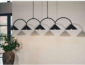 Globen Lighting závěsné světlo CURVE 5, černé, 5 ramen, 165 cm, stmívatelný, Černá, Obývací pokoj / jídelna, kov, Vintage