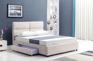 Tempo Kondela Čalouněná postel SUZI 160x200, s úložným prostorem, šedohnědá