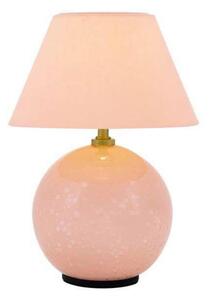 Globen Lighting stolní lampa na baterie IRIS, růžová, výška 23 cm, stmívatelný, Fialová / růžová / barva růže, Obývací pokoj / jídelna, Textil / tkanina / hedvábí, Vintage