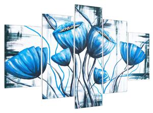 Obraz modrých makovic (150x105 cm)
