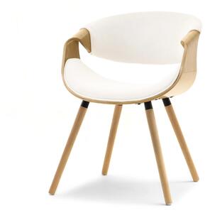 Designová jídelní židle SAROLTA - dub / krémová