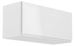 KONDELA Horní skříňka, bílá / bílý extra vysoký lesk, AURORA G80K