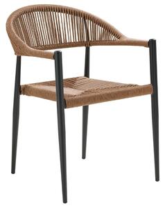 Nordic Living Hnědá zahradní židle Canari