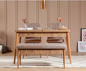 Kalune Design Jídelní set Vina 4D borovice atlantská/béžový