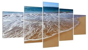 Obraz mořské písečné pláže (150x80 cm)