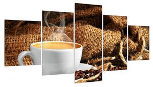 Obraz šálku kávy (150x80 cm)