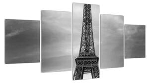 Obraz Eiffelovy věže a červeného auta (150x80 cm)