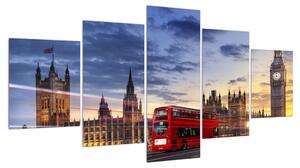 Obraz Londýna s autobusem (150x80 cm)