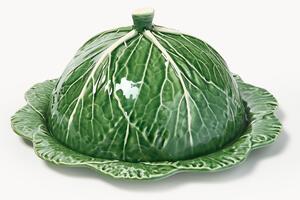 Ručně malovaná máselnička's víkem Cabbage
