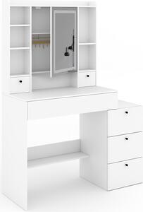 Toaletní stolek Vicco Livora Bílá 105.5 cm se zrcadlem LED, Model 53023
