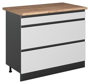 Spodní skříňka kuchyňské linky Vicco R-Line Bílá/Antracit 100 cm pracovná doska Dub Goldkraft, Model 71568