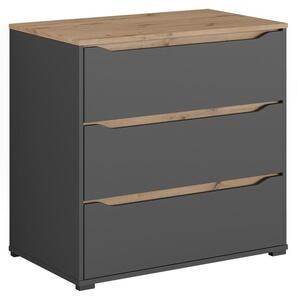 Kredenc Vicco Ruben Antracit/Řemeslný dub 80 x 76.6 cm se 3 zásuvkami, Model 62884