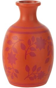 Oranžová keramická váza J-Line Floryn 38 cm