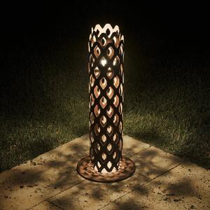 Slamp LED osvětlení cesty Charlotte, cortenová ocel, výška 63 cm, IP65, Hnědá / rez, Nerezová ocel, Design