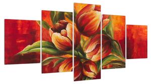Obraz květů tulipánů (150x80 cm)