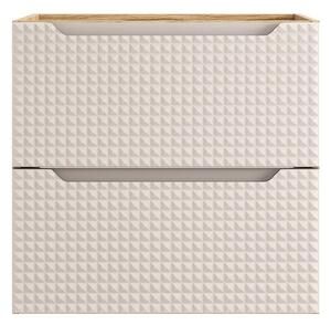 Comad Koupelnová sestava Luxor Beige 90 cm s umyvadlem a skříňkami béžová/dub olejovaný