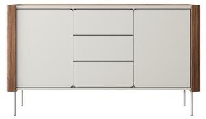 Komoda, velká, moderní, 154 cm, vhodná do obývacího pokoje nebo ložnice, barva: béžová
